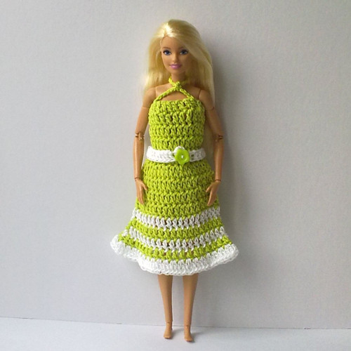 Oblečky pro Barbie - šaty, klobouk + botičky — foto 5
