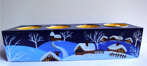 Adventní svícen- ZIMA — foto 3