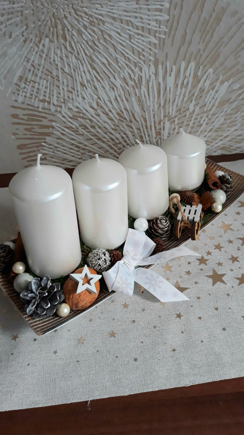 Adventní svícen se sáňky — foto 2