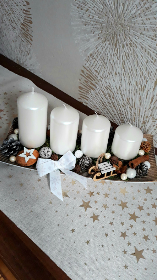 Adventní svícen se sáňky — foto 3