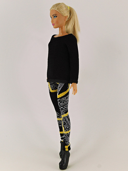 Barbie - Legíny černožluté — foto 2
