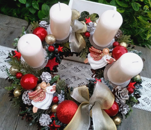 Adventní veneček s andělkami — foto 3
