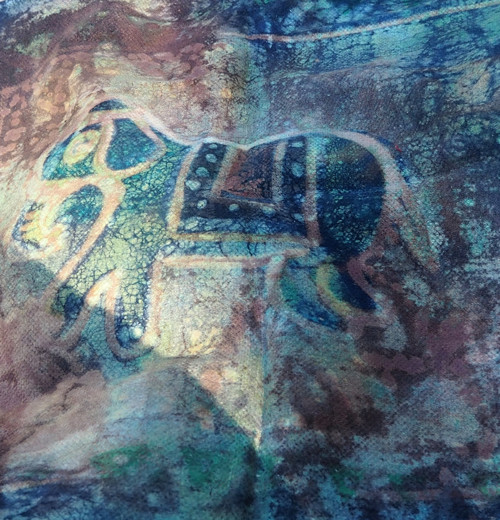 Panel, voskovaná batika — foto 2