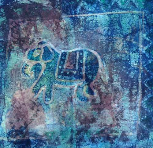 Panel, voskovaná batika — foto 3
