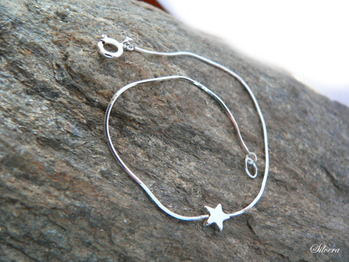Stříbrný 925 Náramek TINY STAR hvězdička — foto 2
