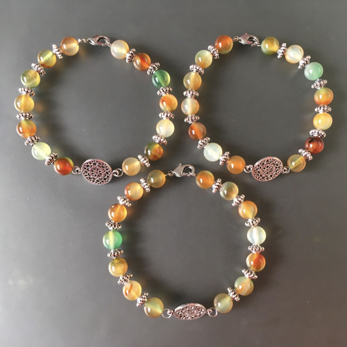 Náramek mandala a achát multicolor — foto 5