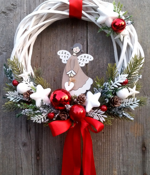 Adventní věneček s andělkou — foto 4