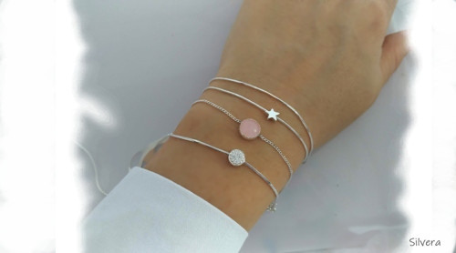 Stříbrný 925 Náramek TINY STAR hvězdička — foto 3