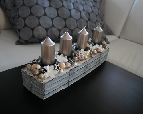 Adventní štola šedobéžová — foto 2
