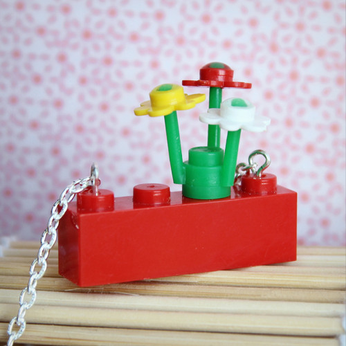 Lego náhrdelník, kytičky — foto 2