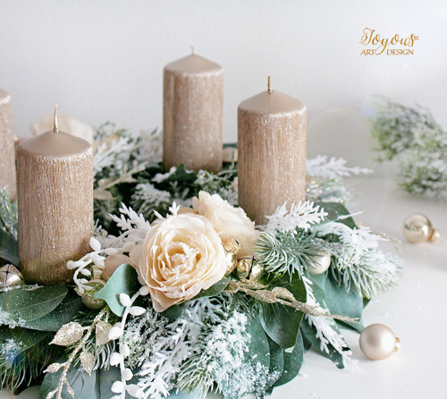 Luxusní rustikální adventní věnec — foto 3