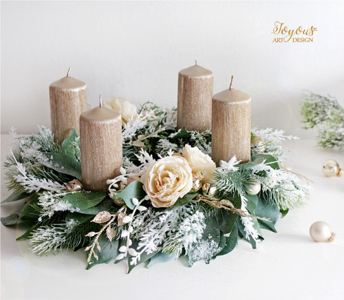 Luxusní rustikální adventní věnec — foto 4