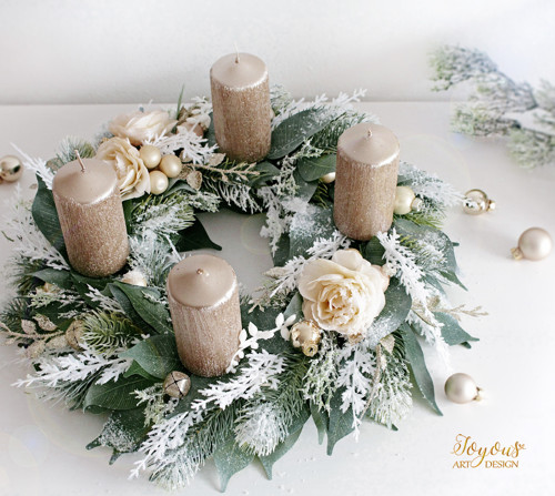 Luxusní rustikální adventní věnec — foto 2