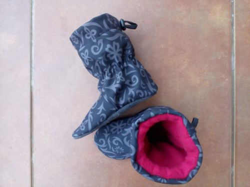 Zimní kytičkové válenky-softshell — foto 3