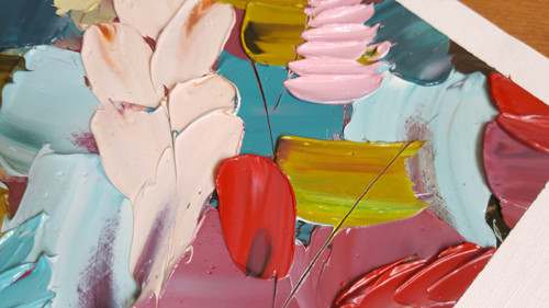 "Fall in love" impasto olej — foto 4