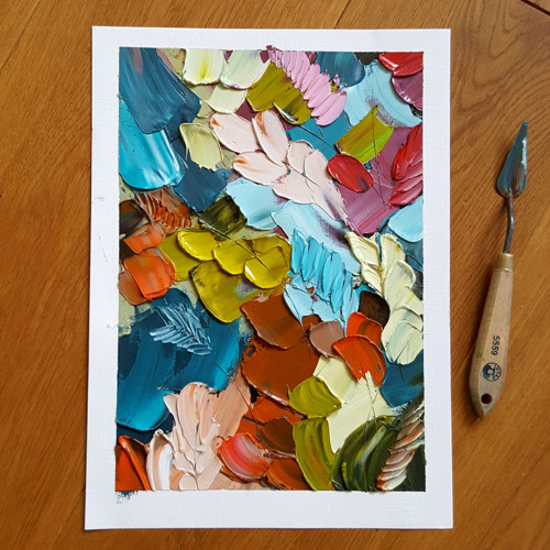 "Fall in love" impasto olej — foto 5