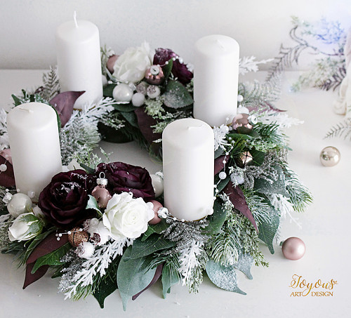 Luxusní rustikální adventní věnec — foto 2