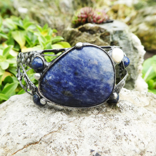 Náramek - sodalit, lapis lazuli — foto 4