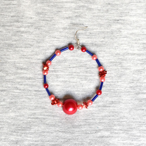 "Red, Pink and Blue" náušnice — foto 3