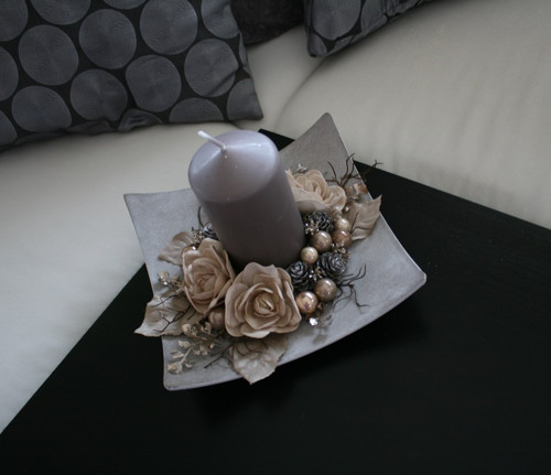 Vánoční svícínek v šedohnědé — foto 3