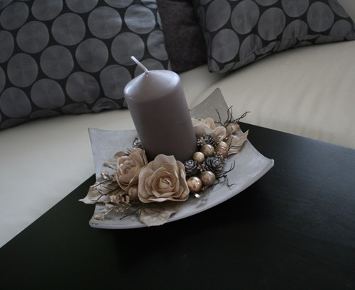 Vánoční svícínek v šedohnědé — foto 2