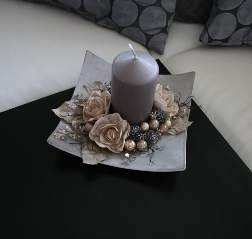 Vánoční svícínek v šedohnědé — foto 5