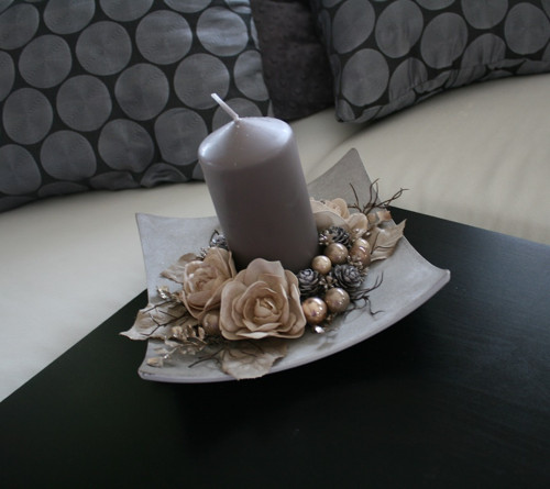 Vánoční svícínek v šedohnědé — foto 6