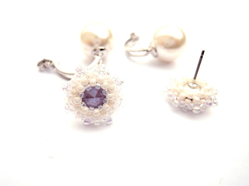 Záušnice "Lilac pearl" — foto 4