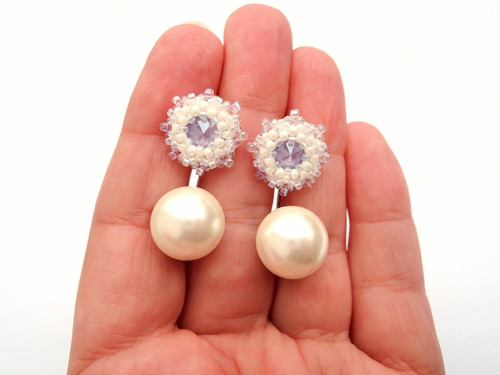 Záušnice "Lilac pearl" — foto 5