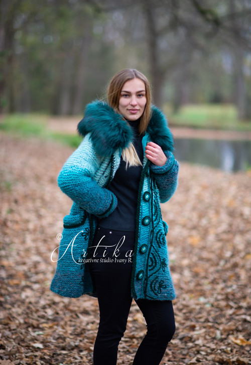 Kabátik - Happy Turquoise Blue — foto 4