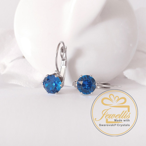 Ocelový náhrdelník Swarovski - Capri Blue — foto 2