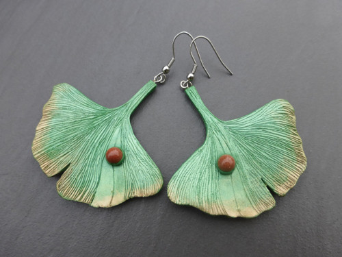 Náušnice Ginkgo — foto 2