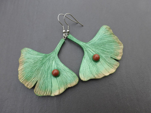 Náušnice Ginkgo — foto 5