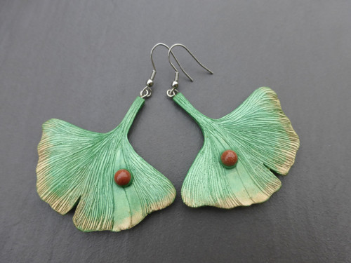 Náušnice Ginkgo — foto 4