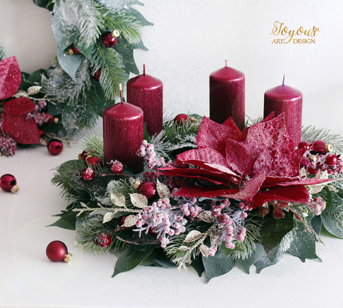 Luxusní rustikální adventní věnec — foto 3