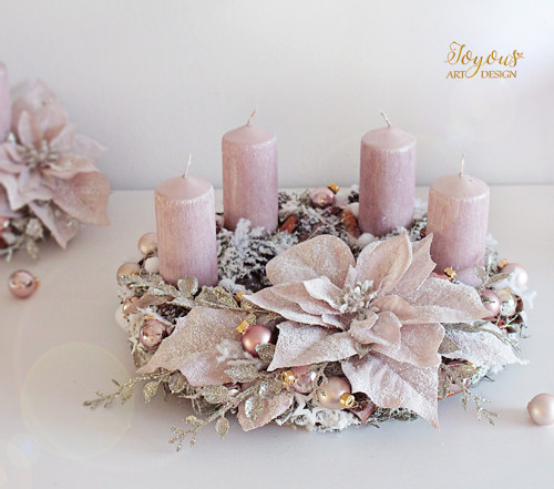 Luxusní rustikální adventní věnec — foto 2