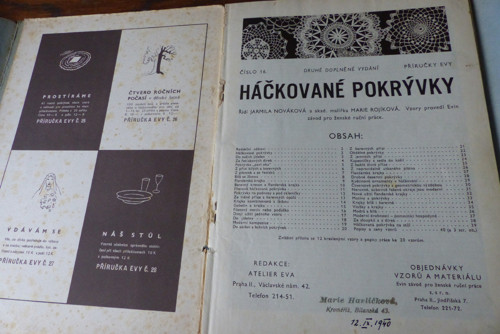 Háčkované pokrývky, Příručka Evy, 1940 — foto 2