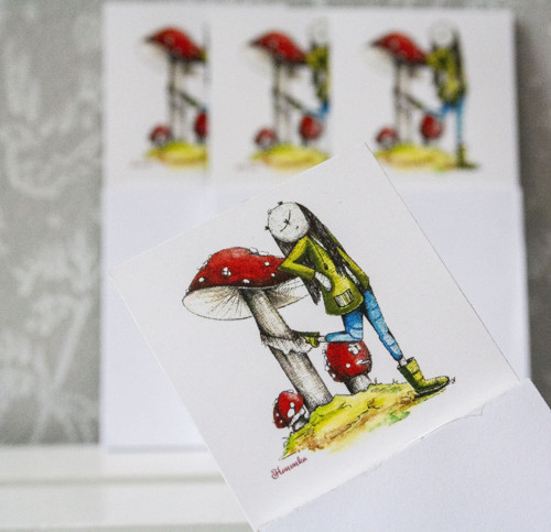 Magnetický bloček - malý - muchomůrka — foto 2