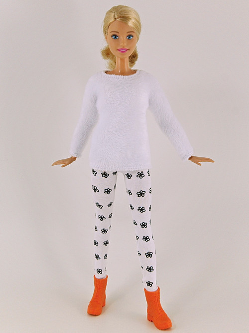 Barbie - Legíny kytičkové — foto 2