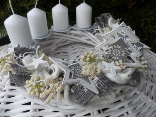 Adventní věnec šedý — foto 3