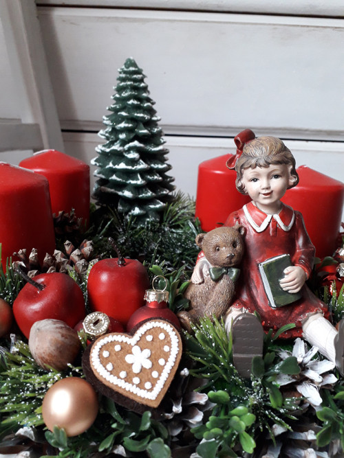 Adventni retro věnec — foto 3