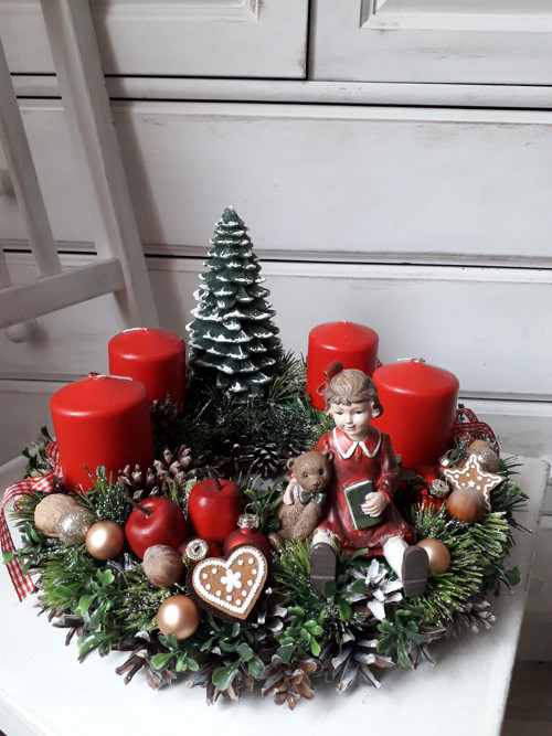 Adventni retro věnec — foto 4