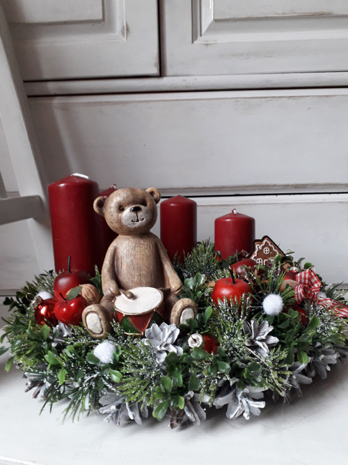 Adventní věnec s méďou — foto 2