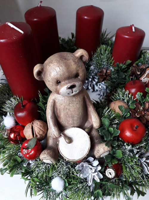 Adventní věnec s méďou — foto 3