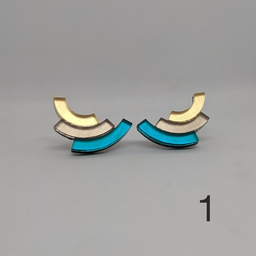 Rainbow - Teal / Náušnice — foto 2
