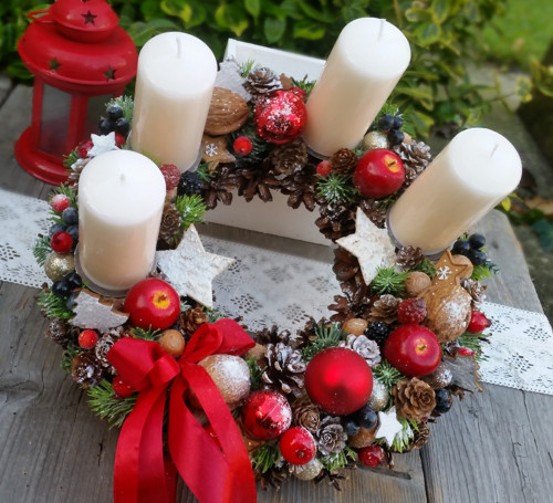 Adventní věnec s ovocem — foto 4
