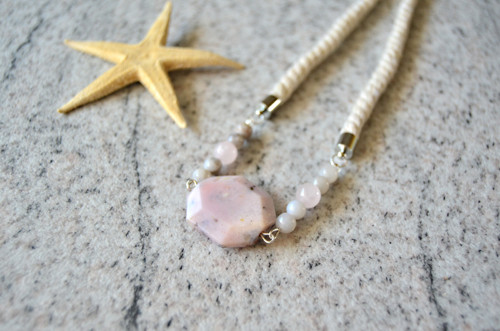 Náhrdelník Silver Opal Agate Beads — foto 4