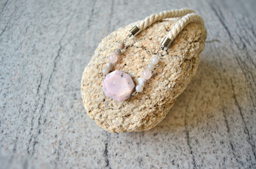 Náhrdelník Silver Opal Agate Beads — foto 2