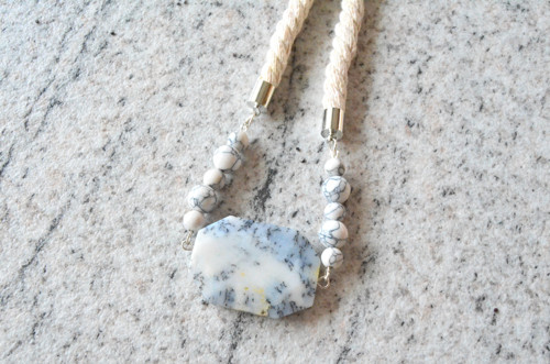 Náhrdelník Silver Opal Magnesite Beads — foto 3