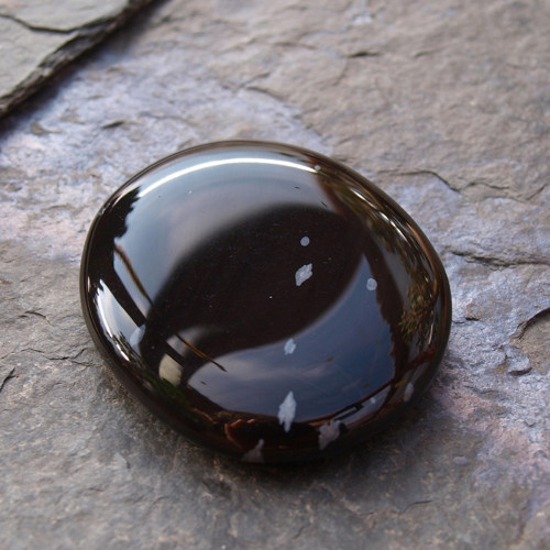 Obsidián vločkový,placka — foto 3